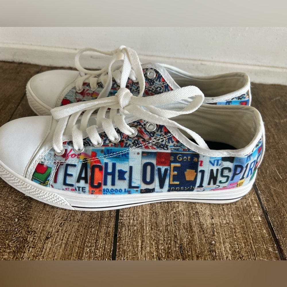 Tennis Shoe Women’s Lace Up - Teacher Inspired - Teach Live Inspire - Si… - Picture 1 of 7